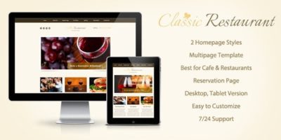 Classical Restaurant Muse Template by Mejora
