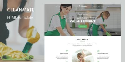 CleanMate - Cleaning Company Maid Gardening Template by QuanticaLabs