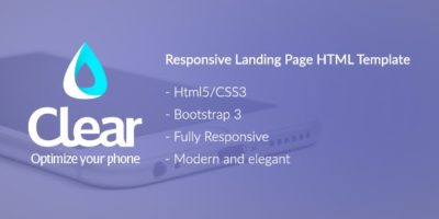 Clear - Bootstrap Landing Page HTML Template by LorielDesign