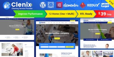 Clenix - Cleaning Services WordPress Theme by RadiusTheme