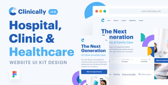 Clinically - Healthcare Web UI Kit by DhuhaCreative