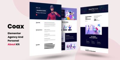 Coax - Agency And Personal About Us Elementor Template Kit by SoftHopper