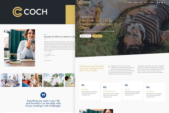 Coch - Business Coach Elementor Template Kit by rudhisasmito
