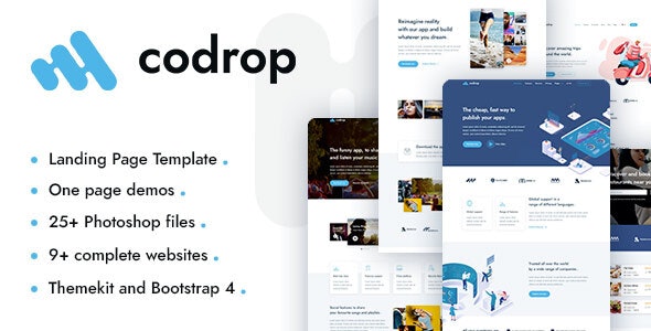 Codrop - App Landing Page And One Page Template by Schiocco