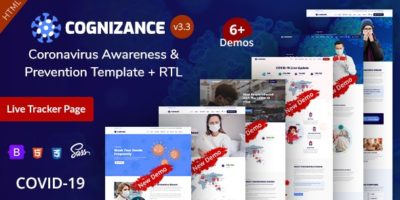 Cognizance - Medical Health & COVID-19 Template by HiBootstrap