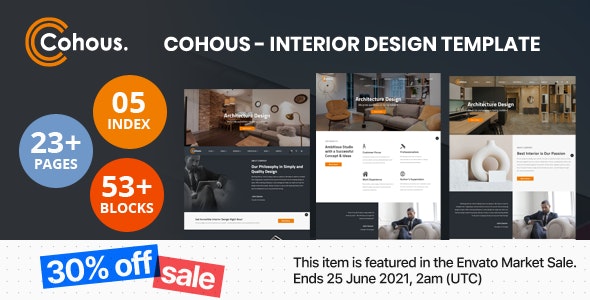 Cohous - Interior Design Template by On3stepThemes