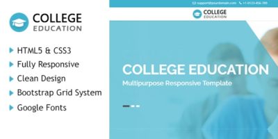 College Education HTML Responsive Template by sbTechnosoft