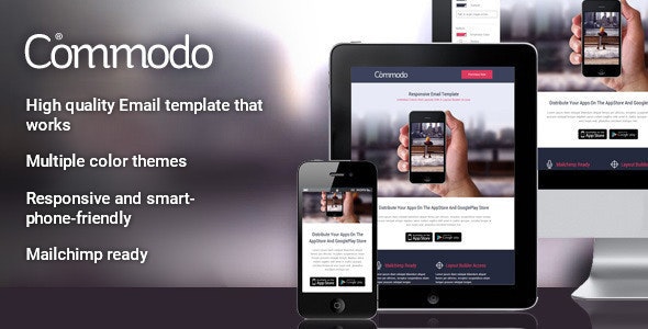 Commodo - Flat & Clean Responsive Email Template by robbiewilliams