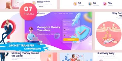 Comofer - Money Transfer Comparison HTML Template by UIAXIS