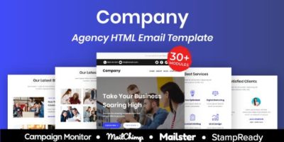 Company - Multipurpose Responsive Email Template 30+ Modules Mailchimp by grapestheme
