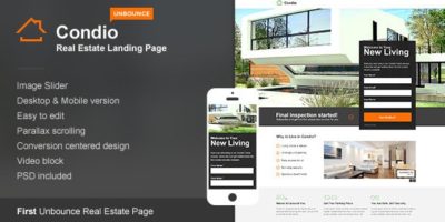 Condio - Real Estate Landing Page for Unbounce by ThemeStarz