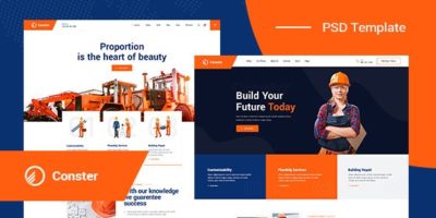 Conster - Construction PSD Template by Mugli