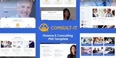 ConsultIt - Consulting & Finance PSD Template by mannatstudio