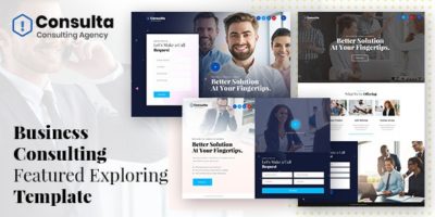 Consulta - Business Consulting Featured Adobe XD Template by UserThemes
