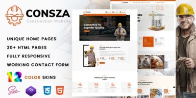 Consza - Construction & Architecture Template by thewebmax