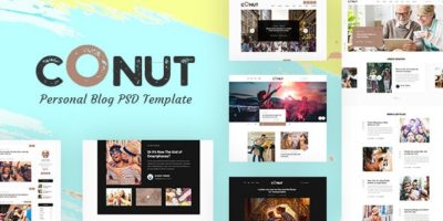 Conut - Personal Blog PSD Template by winsfolio