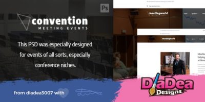 Convention - Conference & Events PSD Template by diadea3007
