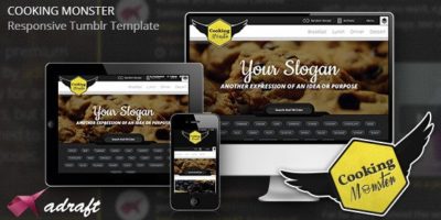Cooking Monster - Responsive Tumblr Theme by adraft