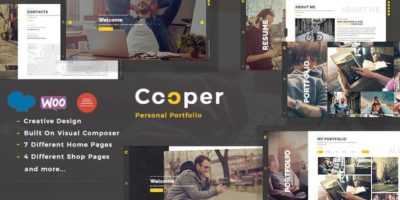 Cooper - Creative Responsive Personal Portfolio WordPress Theme by webRedox