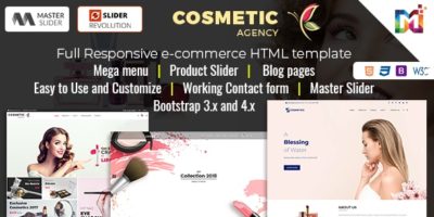 Cosmetics - Multi-Purpose eCommerce Shop HTML Template by multipurposethemes