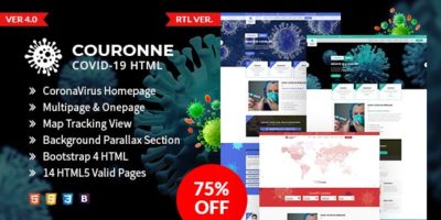 Couronne - Corona virus (Covid-19) HTML Template by webstrot