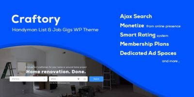 Craftory - Directory Listing Job Board WordPress Theme by pebas