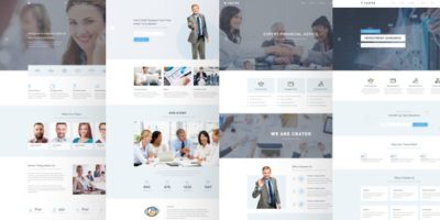 Crater - Business & Financial PSD Template by AlitStudio