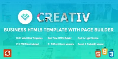 Creativ Business HTML5 Template with Page Builder by JollyThemes