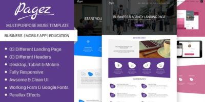 Creative Pagez - Multipurpose One Page Muse Template by patrixrio