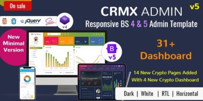 CrmX - Bootstrap Admin Dashboard Template & User Interface by multipurposethemes