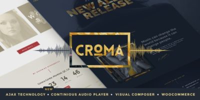 Croma - Music WordPress Theme with Ajax and Continuous Playback by IronTemplates