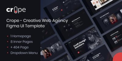 Crope - Creative Web Agency Figma UI Template by George_Fx