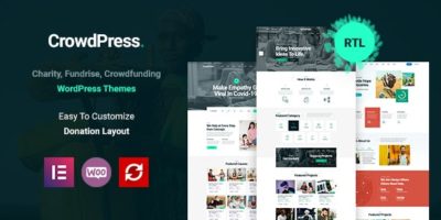 CrowdPress - Crowdfunding Responsive WordPress Theme by themestall