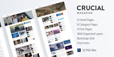 Crucial - Magazine Bootstrap 3 Responsive HTML Template by Theme-Squared