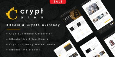 Cryptarea - Bitcoin And Crypto Currency HTML Template by SpecThemes