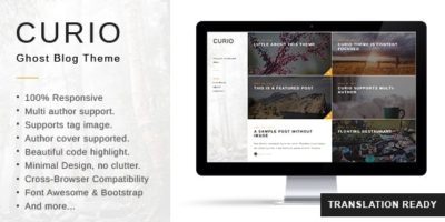 Curio - Responsive Minimal Ghost Theme by GBJsolution