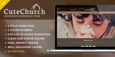 Cute Church — Charity & Religion PSD Template by torbara