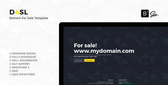 D4SL - Domain For Sale Template by Madeon08