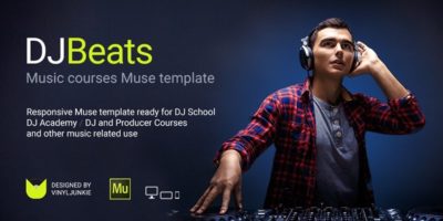 DJBeats - DJ Courses / Scratch School / Music Academy Responsive Muse Template by vinyljunkie