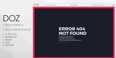 DOZ - Creative 404 Pages by Madeon08