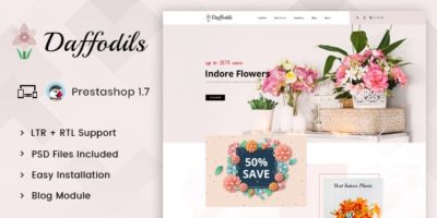 Daffodils - Flowers Store Prestashop 1.7 Responsive Theme by capricathemes
