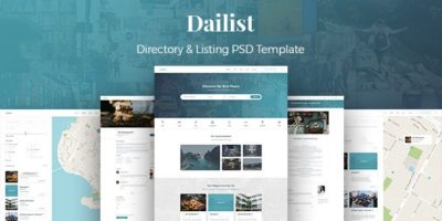 Dailist - Directory & Listing PSD Template by Avitex