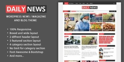 Daily News - WordPress Magazine And Blog Theme by GBJsolution