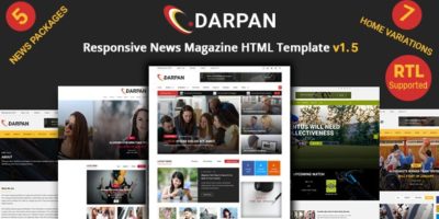 Darpan - News Magazine Responsive HTML Template by rs-theme