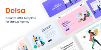 Delsa - Creative HTML Template for Startup Agency by Unicoder