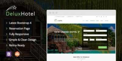 DeluxHotel - Responsive Bootstrap 4 Template For Hotels by DankovThemes