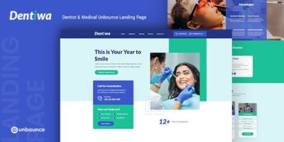 Dentiwa — Dentist & Medical Unbounce Landing Page Template by thememor