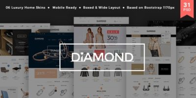 Diamond - Multi-Purpose Luxury Ecommerce PSD Template by Ostrea