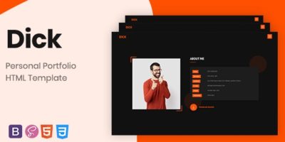 Dick – Bootstrap 4 Personal Portfolio by pxdraft