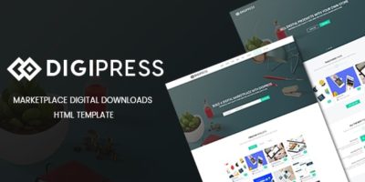 DigiPress - Marketplace Digital Downloads HTML Template by tiva_theme